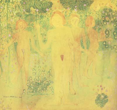 Kasimir Malevich The Flower Gathering (Mk19) Sweden oil painting art